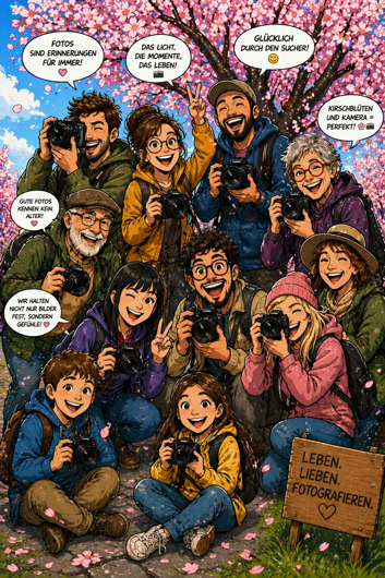 Glückliche Fotografen - Bild KI generiert